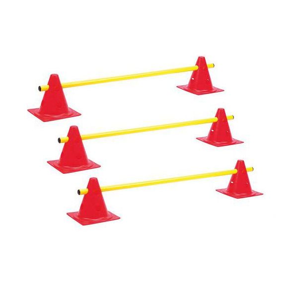 Lot 3 mini-haies cones 18cm eco reglable hauteur : 7-14 cm