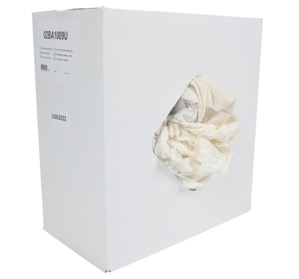 Chiffon en coton 10 kg - Blanc - Manutan