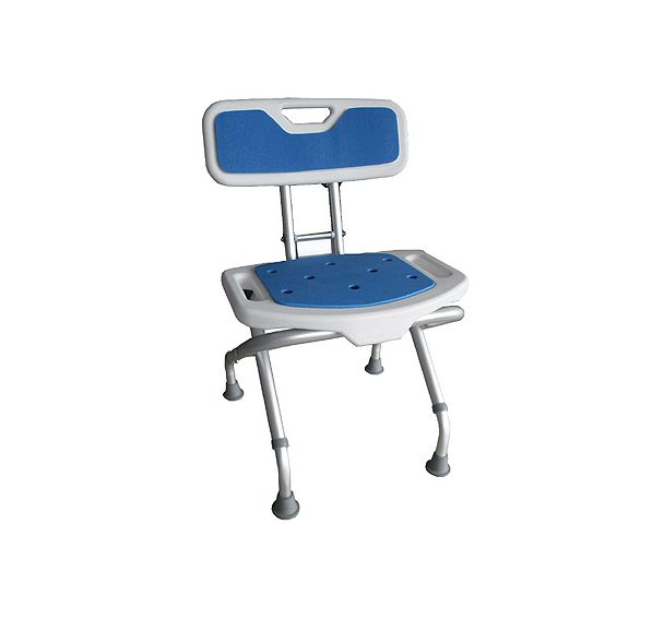 La chaise de douche pliante avec dossier à hauteur variable