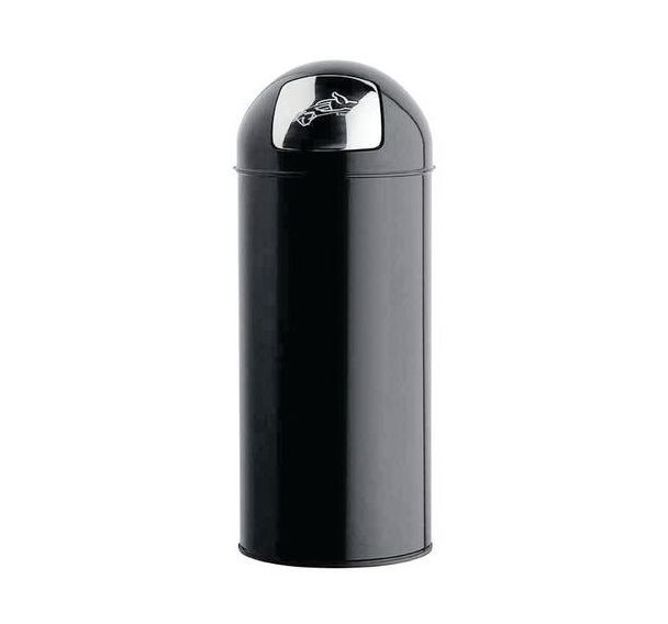 La poubelle ROSSIGNOL grand volume avec trappe Basic 45 l - Noir