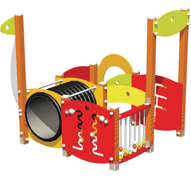 Labyrinthe Ptit Loup 4 modules bois - Manutan Expert