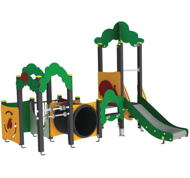 Labyrinthe et tour jardin des coccinelles alu/polyester HPL