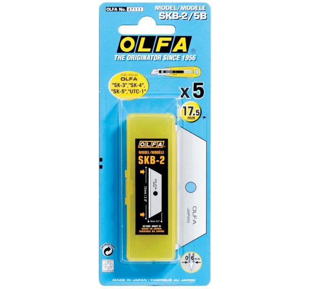 Etui de 5 lames SKB-2/5B - Modèle SK-4 - 17.5 mm - Olfa