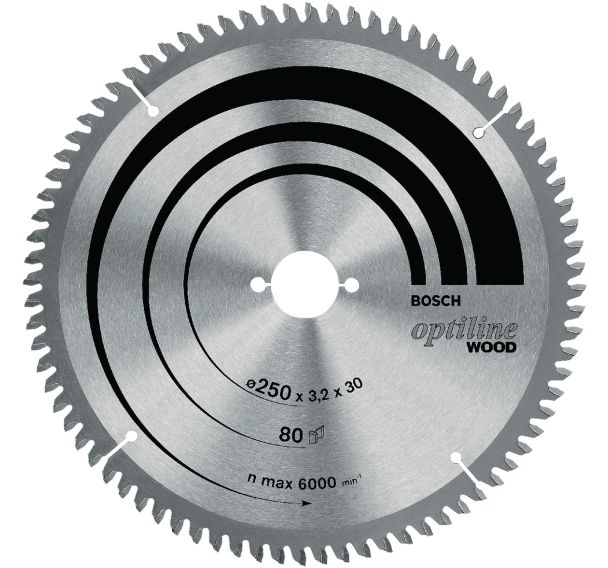 Lame de scie à onglet et radiale Optiline Wood - Ø 216 mm - Alésage Ø 30 mm