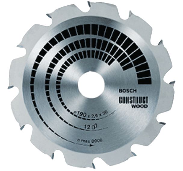 Lame de scie circulaire Construct Wood 160mm 16mm 12 dents
