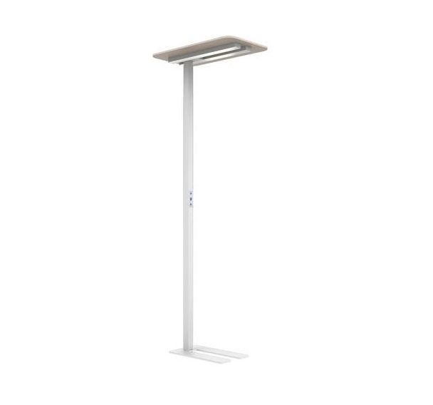 Lampadaire led nexus double éclairage ergonomique blanc