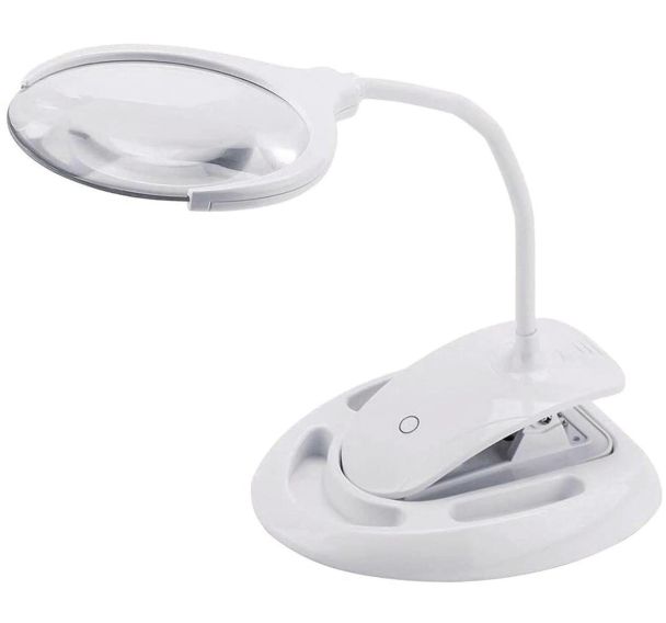 Lampe LED rechargeable avec loupe 3 et 8 dioptries