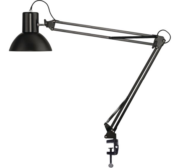 Lampe Success noire avec pince et socle