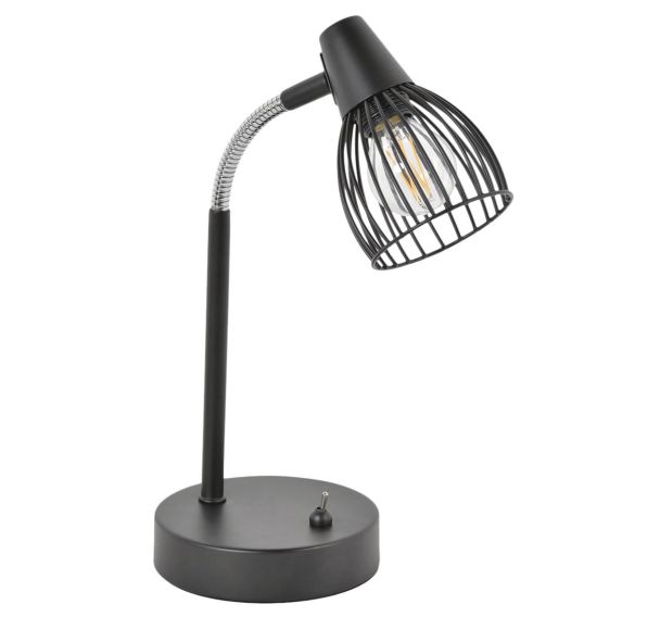 Lampe base métal. Abat-jour Abat-jour en métal filaire peint noir