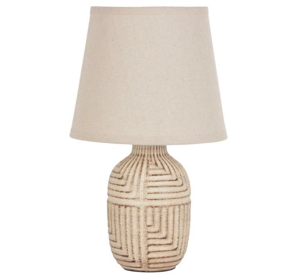 Lampe céramique JAKARTA H36,50 cm beige Corep