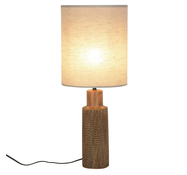 Lampe céramique SANTAL H62 cm brun Corep