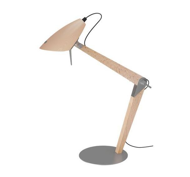 Lampe de bureau Led chêne/gris Lora