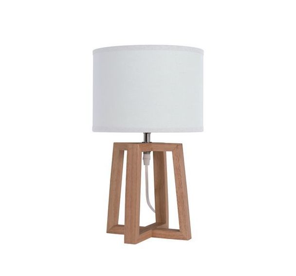 Lampe de bureau en bois et tissu Beker - Meet By Paperflow