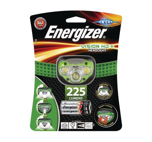 Lampe frontale 5 LED - Vision HD+ - 225 lm - Energizer