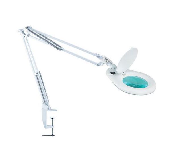 Lampe loupe circulaire LED 650 lm - Grossisement 1.75x Pince-étau