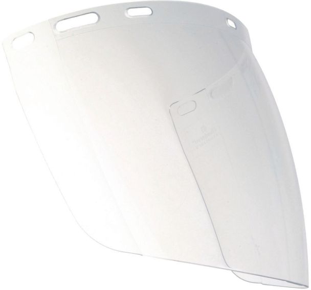 Large visière de protection en polycarbonate incolore