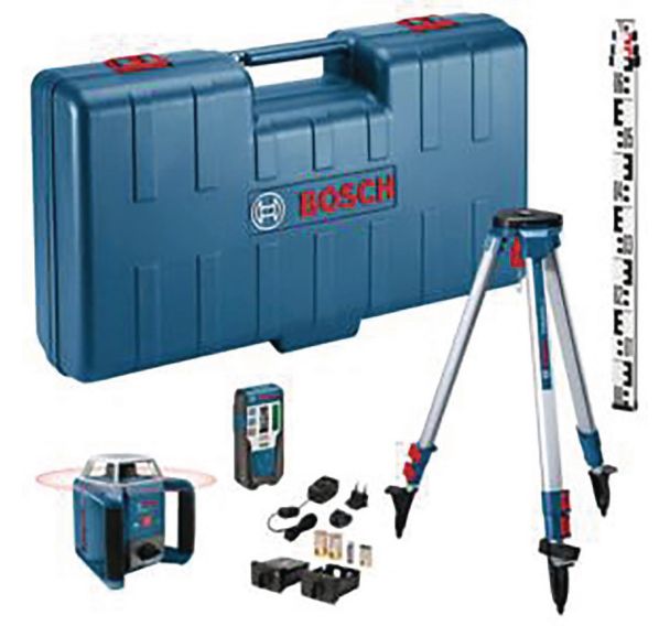 Laser rotatif GRL 400 h en coffret avec mire avec trépied