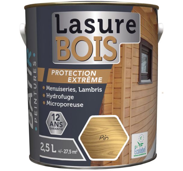Lasure bois - 0,75 et 2,5 L - Batir