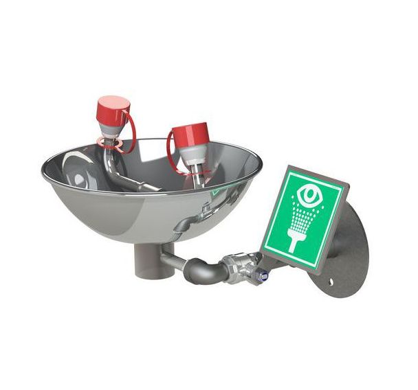 Laveur d'yeux en acier inoxydable avec revêtement peint