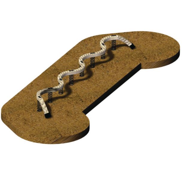 Le Serpent sur ressorts - vert - scellement direct