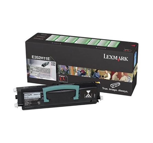 Le toner noir LEXMARK 9000 pages (E352H11E)