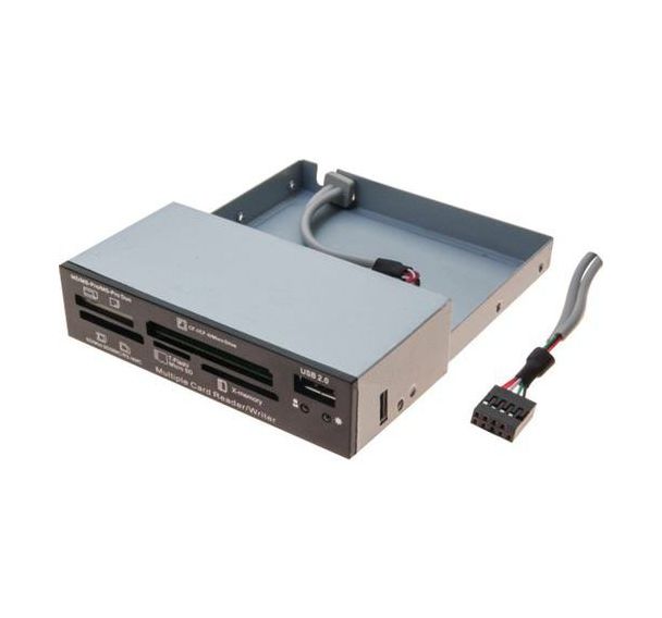 Lecteur de cartes memoire 35 en 1 noir en baie 3,5''