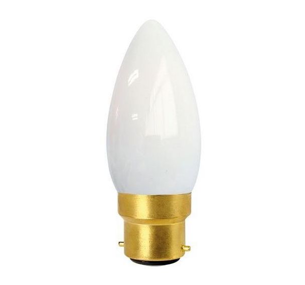 Led flamme lisse C35 - 5W - B22 dimmable opaline