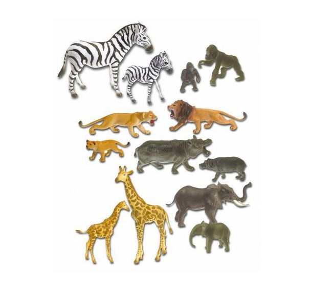 Les animaux de la jungle et leurs petits