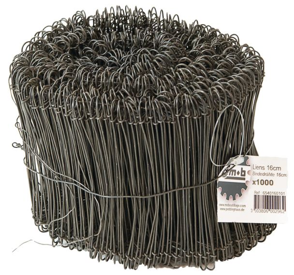 Liens à bouclé pour ferraillage, botte 5000 liens 140 mm