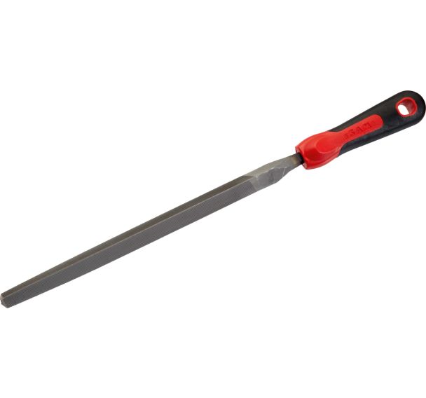 Lime triangulaire mi-douce emmanchee 200 mm + clip