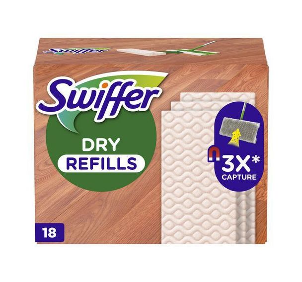 Lingette bois et parquet pour balai Swiffer - Paquet de 16 - Swiffer - Lot de 12