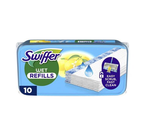 Lingette humide pour balai Swiffer - Citrus fresh - Boîte de 10