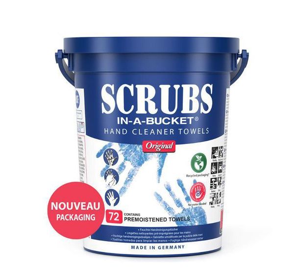 Lingettes nettoyantes des mains et outils SCRUBS®