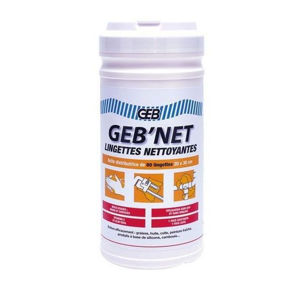 Lingettes nettoyantes mains et surfaces - Seau de 80