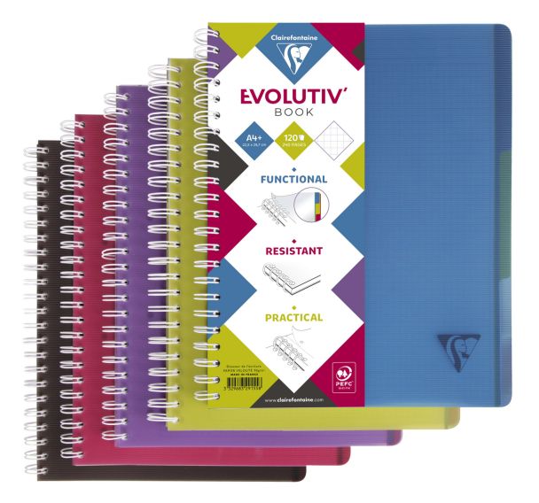 Linicolor Evolutiv'Book 22,5x29,7cm 240p Q.5x5 cadré perfo. 4 trous - Lot de 5
