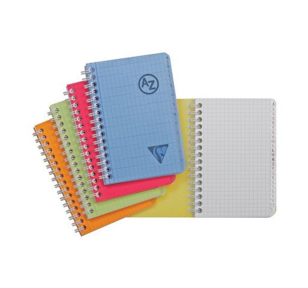 Linicolor répertoire reliure intégrale 9x14cm 100p Q.5x5 assortiment FRESH