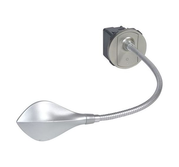 Liseuse avec enjoliveur blanc, équipée de LEDs