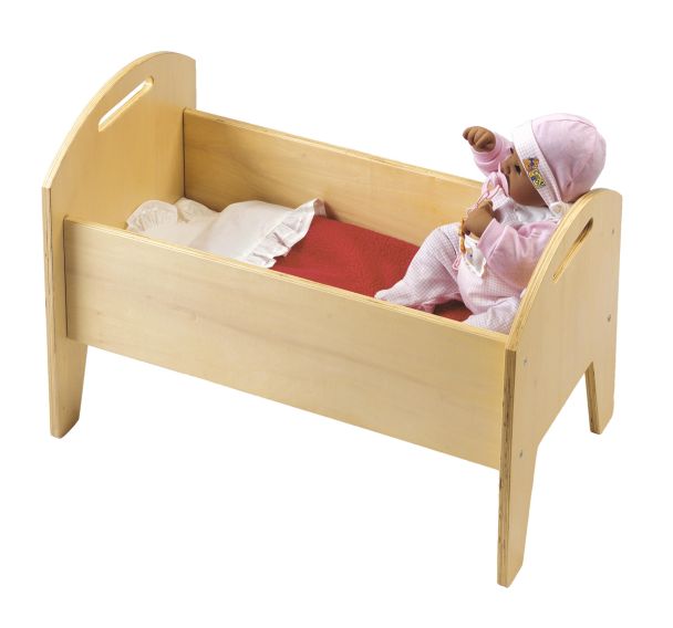 Lit de poupée en bois