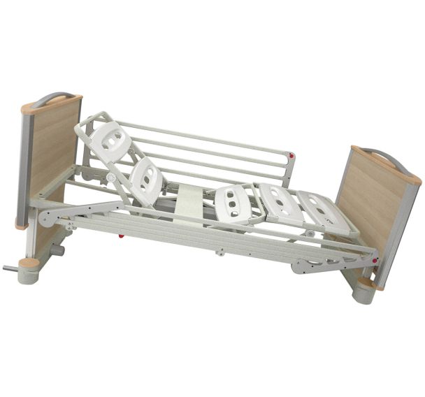 Lit médicalisé FLOORE blanc barrière 3/4 chêne-AHF