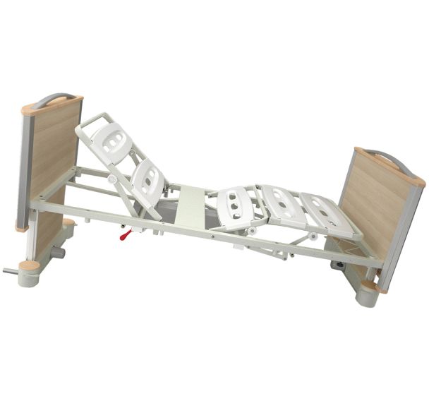 Lit médicalisé FLOORE blanc front panel chêne-AHF