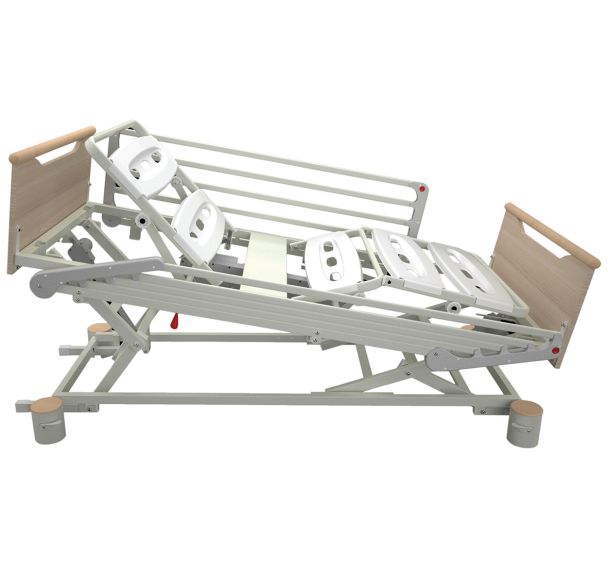 Lit médicalisé PANTO blanc barrière 3/4,chêne-AHF