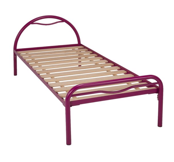 Lit tête arceau métal 80 x 200 cm hébergement Alba Rodet