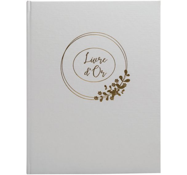 Livre d'or 100 pages tranche or Ringflower - 27x22 cm - Exacompta