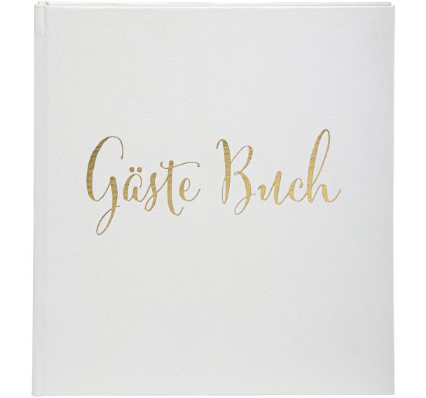 Livre d'or 140 pages tranche or Allemand - Blanc