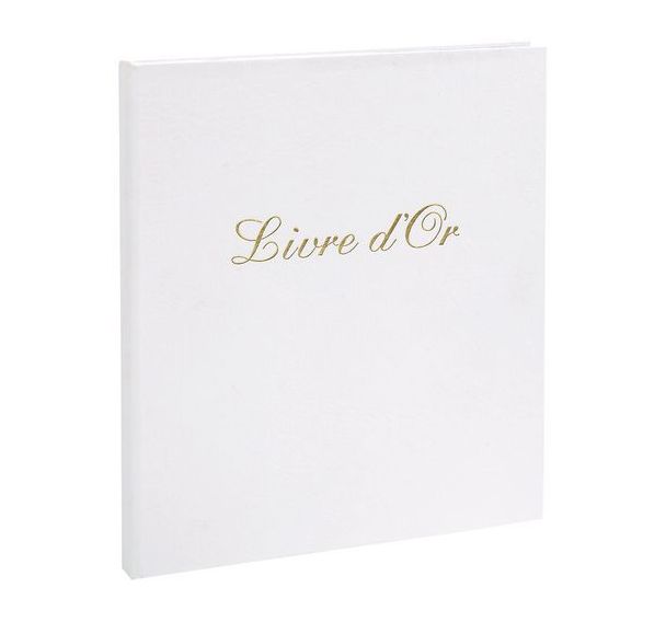 Livre d'or Balacron avec titre 140 pages blanches vertical