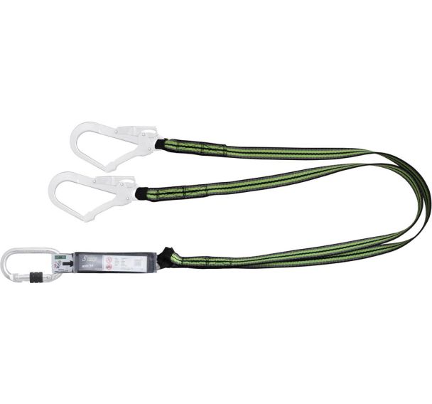 Longe double absorbeur d'énergie sangle 1,8m - Kratos Safety