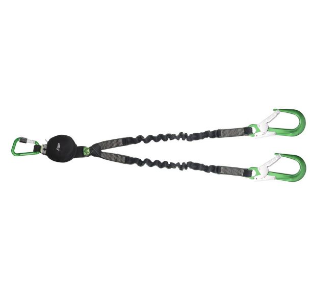 Longe double absorbeur d'énergie sangle élastique 1,5m