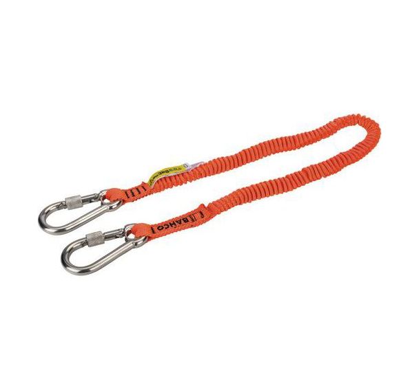 Longe orange haute visibilité mousqueton pivotant 0,6 m- 3kg