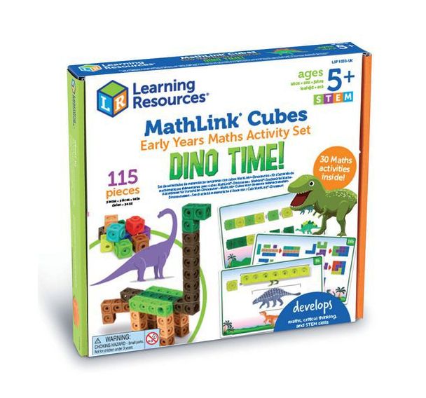 Lot 100 cubes MathLink dinosaures + 15 cartes