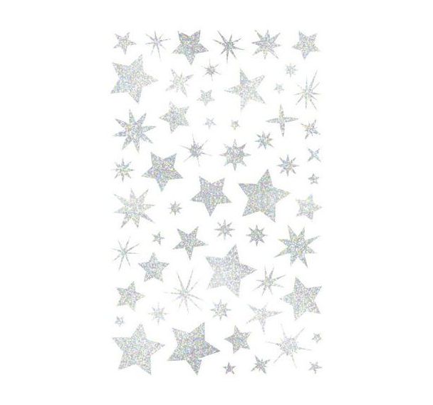 Lot 1020 gommettes holographiques étoiles